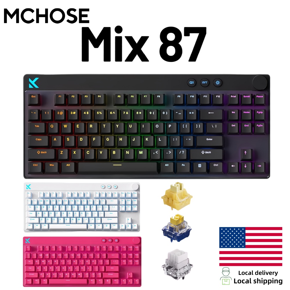 Laptop Accessories Productivity - Mchose Mix87 Manyetik Anahtarlı Klavye Kablolu