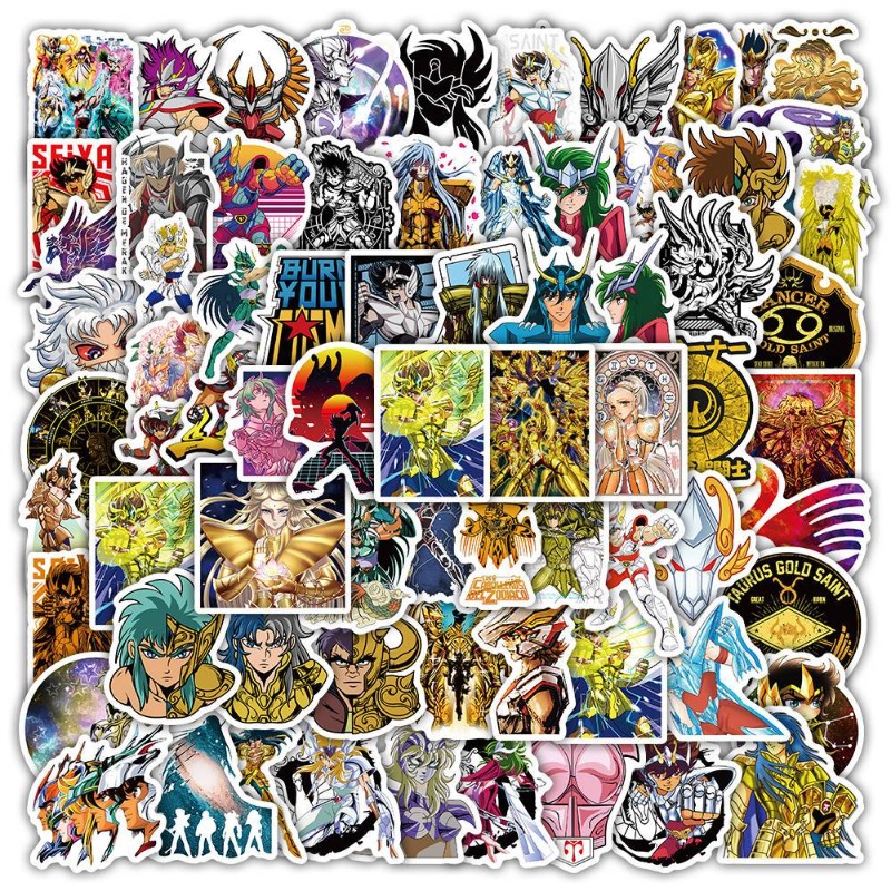 Laptop Accessory - 101 adet Saint Seiya Anime çıkartmaları