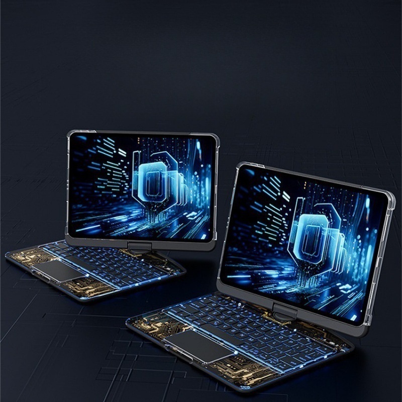 Laptop Accessories Keyboard Cover - 360 ° Döndürülebilir Arkadan Aydınlatmalı Kablosuz