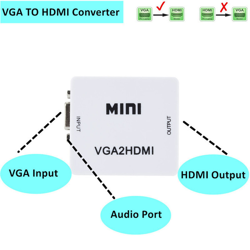 VGA'dan HDMI'ya Uyumlu Video A - Hdmi Vga Adapter incelemesi ve fiyatı