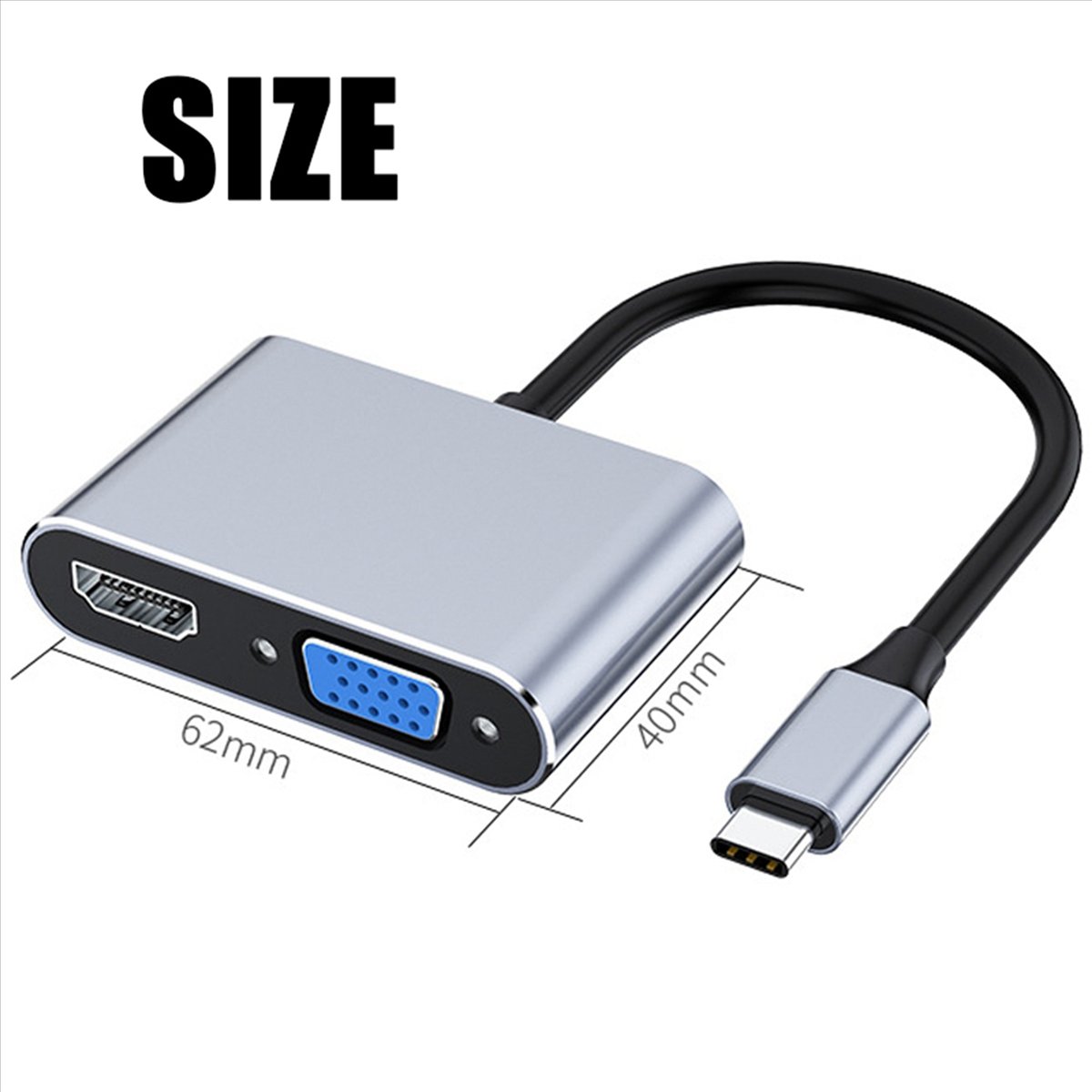 ABDH 2X USB C - HDMI VGA Çoklu - Hdmi Vga Adapter incelemesi ve fiyatı
