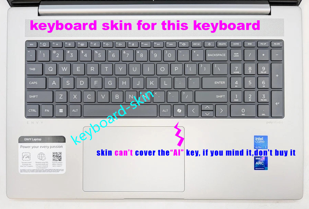 HP ENVY 17-CR*** 17t-CR*** 17t - Keyboard Cover Silicone incelemesi ve fiyatı